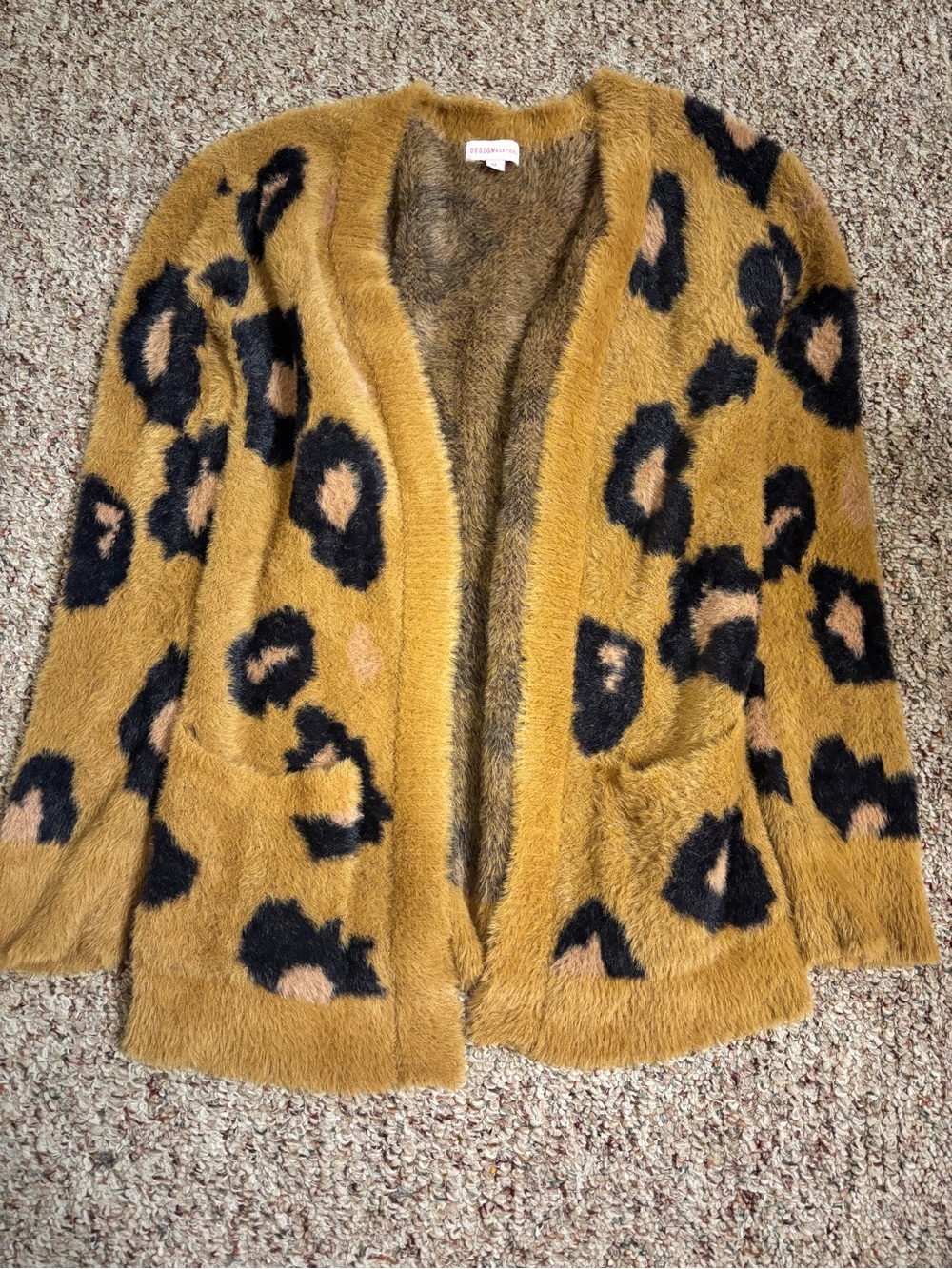 ⬇️ Kids Leopard Print Fuzzy Cardigan Sweater